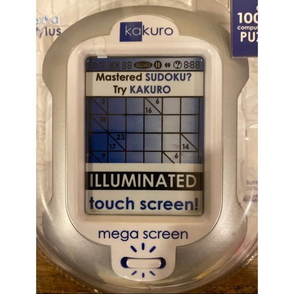 Kakuro Illuminated Mega Touch Screen Logic‎ Puzzle Techno Source Travel Game NIB - Picture 3 of 9